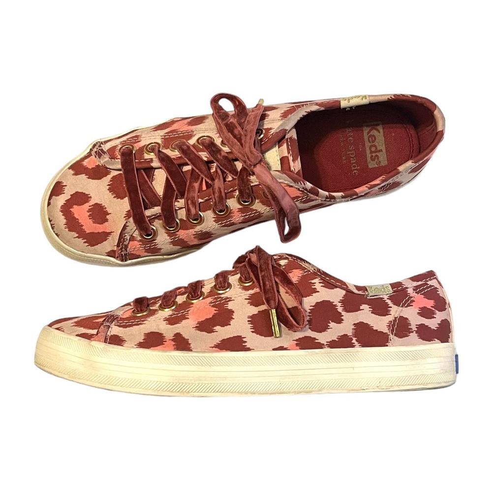Keds x Kate Spade Kickstart Leopard Satin Sneakers